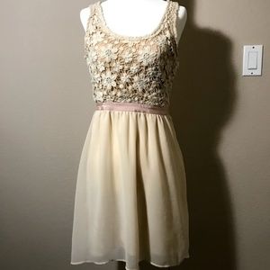 American Eagle White Crochet Dress